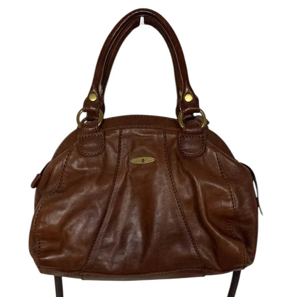 Lucky Brand Brown Lamb Leather Satchel Bag